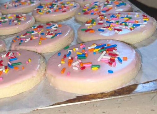 Strawberry Frosted Sugar Cookie