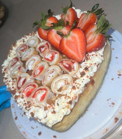 Heart Strawberry Cheesecake