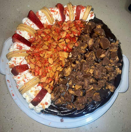 Strawberry/Reese's Cheesecake